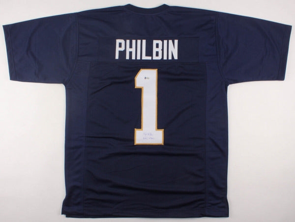 Regis Philbin Signed Notre Dame Fighting Irish Jersey Inscribed "Notre Dame" COA