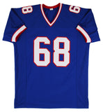 Joe DeLamielleure "HOF 03" Authentic Signed Blue Pro Style Jersey BAS Witnessed