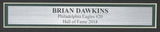 Brian Dawkins HOF Autographed 16x20 Photo Philadelphia Eagles Framed JSA 176459