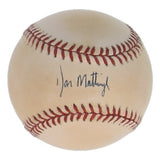 Don Mattingly New York Yankees Signed A.L Baseball (JSA COA) 6xAll Star 1st Base
