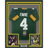 Framed Autographed/Signed Brett Favre 33x42 Green Bay Jersey Favre Hologram COA