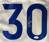Stephen Curry Signed Custom White Pro Style Basketball Jersey JSA