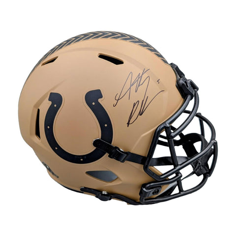 Anthony Richardson Autographed Full Size Salute To Service 23 Replica Helmet