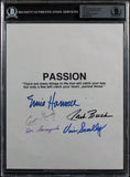 Broadcast Legends (5) Scully, Buck, Garagiola, +2 Signed 8x10 Sheet BAS Slabbed