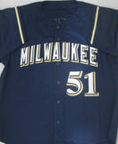 Brewers TREVOR HOFFMAN Signed Custom Navy Replica Jersey AUTO - HOF - JSA