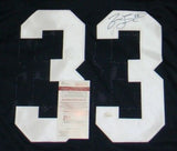 JASON TAYLOR AUTOGRAPHED SIGNED AKRON ZIPS #33 NAVY JERSEY JSA
