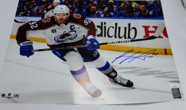Gabriel Landeskog Autographed 16x20 Stanley Cup Action Photo -- Avalanche JSA COA