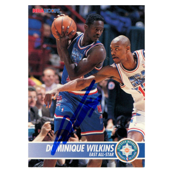 Dominique Wilkins Autographed 1994 NBA Hoops #236 Trading Card Beckett 54243