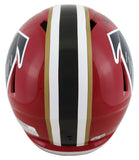Falcons Deion Sanders Signed Red 1966-69 TB F/S Speed Rep Helmet W/ Case BAS Wit