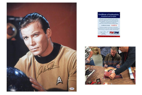William Shatner AUTOGRAPHED 16x20 Star Trek Photo - PSA/DNA