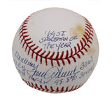 Tom Seaver Signed New York Mets Rawlings OML White MLB Baseball with 9x Insc