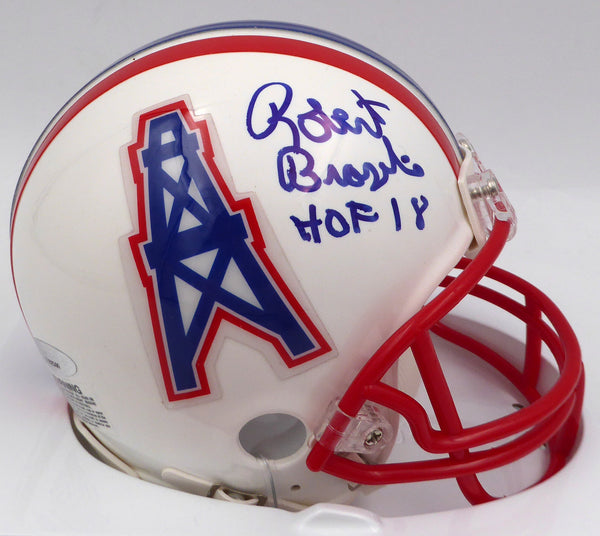 Robert Brazile Autographed Oilers Mini Helmet "HOF 18" TriStar Holo #7782500