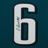 Framed DeVonta Smith Philadelphia Eagles Autographed Green Nike Elite Jersey