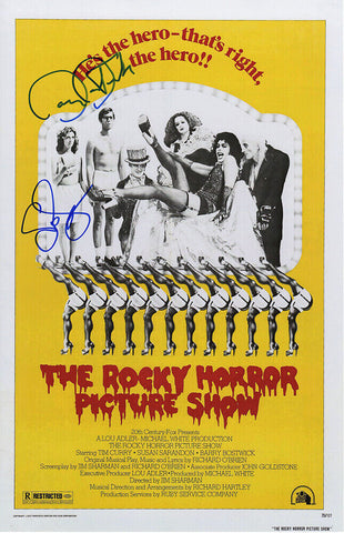 Susan Sarandon & Barry Bostwick Signed Rocky Horror Picture 11x17 Poster -SS COA