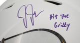 Justin Jefferson Autographed "Hit The Griddy" Vikings WMA Speed Helmet JSA