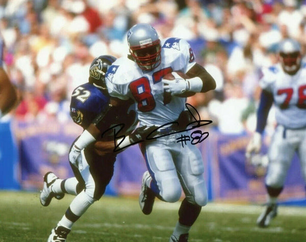 Ben Coates New England Patriots Signed vs Ravens 8x10 Photo Patriots Alumni