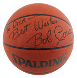 Celtics Bob Cousy Signed Spalding Official NBA Game Basketball BAS #BU55109