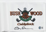 Chevy Chase Autographed Caddyshack 8x6 Flag - Beckett W Holo *Black