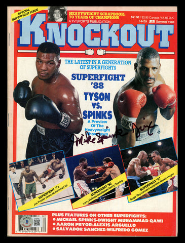 Michael Spinks "Jinx" Autographed Signed KO Magazine Beckett BAS QR #BK08763