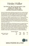 Wesley Walker Signed New York Jets Mini Poster 25/50 Beckett 46111