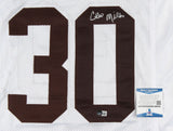 Cleo Miller Signed Browns Jersey (Beckett COA) Cleveland Full Back 1975-1982