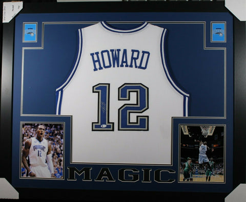 DWIGHT HOWARD (Magic white SKYLINE) Signed Autographed Framed Jersey JSA