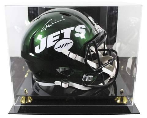Jets Garrett Wilson Signed Full Size Speed Rep Helmet W/ Case Fanatics