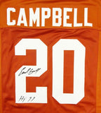 Earl Campbell Autographed Orange College Style Jersey W/ HT- JSA Witnessed Auth