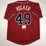 Autographed/Signed John Rocker Atlanta Red Baseball Jersey PSA/DNA COA