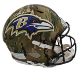 Terrell Suggs Signed Baltimore Ravens Speed Authentic Camo NFL Helmet