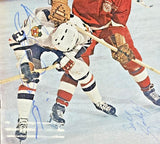 Stan Mikita & Bill Gadsby Signed 1966 Sports Illustrated Magazine Cover Page PSA