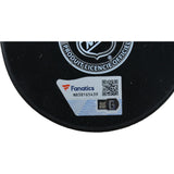 Moritz Seider Autographed/Signed Detroit Red Wings Logo Puck Fanatics 53841