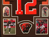 Josh Gordon Signed Cleveland Browns 34" x 42" Custom Framed Jersey (JSA COA)