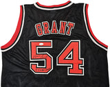 CHICAGO BULLS HORACE GRANT AUTOGRAPHED BLACK JERSEY "4X CHAMPS" JSA 215706