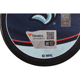 Yanni Gourde Autographed/Signed Seattle Kraken Reverse Retro Puck Fanatics 53813