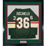 Framed Autographed/Signed Mats Zuccarello 35x39 Minnesota Green Jersey COA