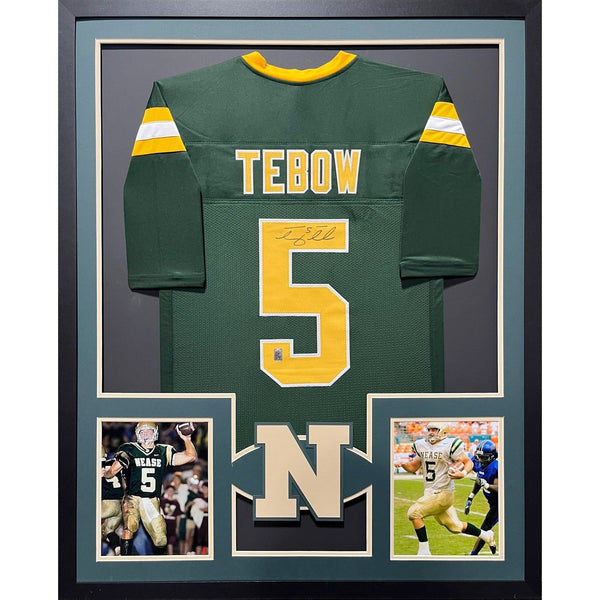 Tim Tebow Autographed Signed Framed Nease High School Jersey TEBOW COA