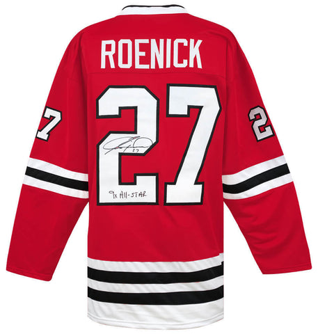 Jeremy Roenick Signed Red Custom Hockey Jersey w/9x All Star - (SS COA)