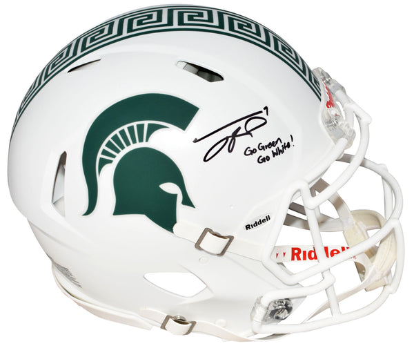 JAYDEN REED SIGNED MICHIGAN STATE SPARTANS WHITE AUTHENTIC SPEED HELME – Super Sports Center