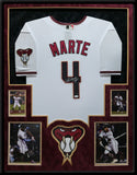 SUEDE FRAMED ARIZONA DIAMONDBACKS KETEL MARTE AUTOGRAPHED SIGNED JERSEY JSA COA