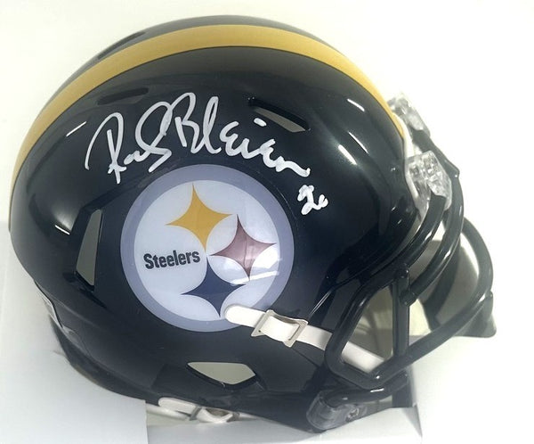 Steelers SB Champ ROCKY BLEIER Signed Riddell Speed Mini Helmet AUTO - BAS