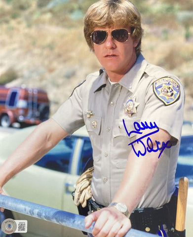 Larry Wilcox Signed 8x10 CHIPS Sunglasses Photo BAS ITP