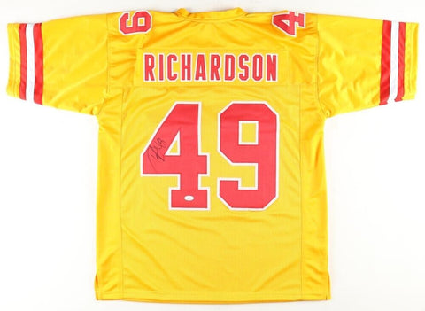 Tony Richardson Signed Kansas City Chiefs Throwback Jersey (JSA COA) 3xPro Bowl
