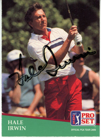 Hale Irwin Autographed 1991 Pro Set #97 Trading Card Beckett 44862