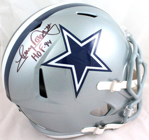 Tony Dorsett Autographed Dallas Cowboys F/S Speed Helmet w/ HOF-JSA W *Black