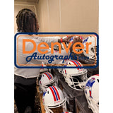 AJ Brown Signed New England Patriots F/S 82-89 TB Helmet Beckett WIT 57978