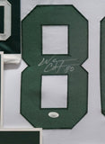 FRAMED NEW YORK JETS WAYNE CHREBET AUTOGRAPHED SIGNED JERSEY JSA COA