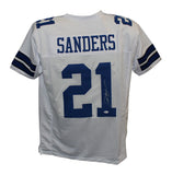 Deion Sanders Autographed/Signed Pro Style White XL Jersey BAS 30676
