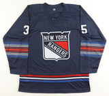 Mike Richter Signed Rangers Jersey (Beckett) 1994 Stanley Cup Champs Goaltender