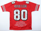 San Francisco "49ers 1980's Legends" Team Highlight Stat Jersey Signed / 6 Stars
